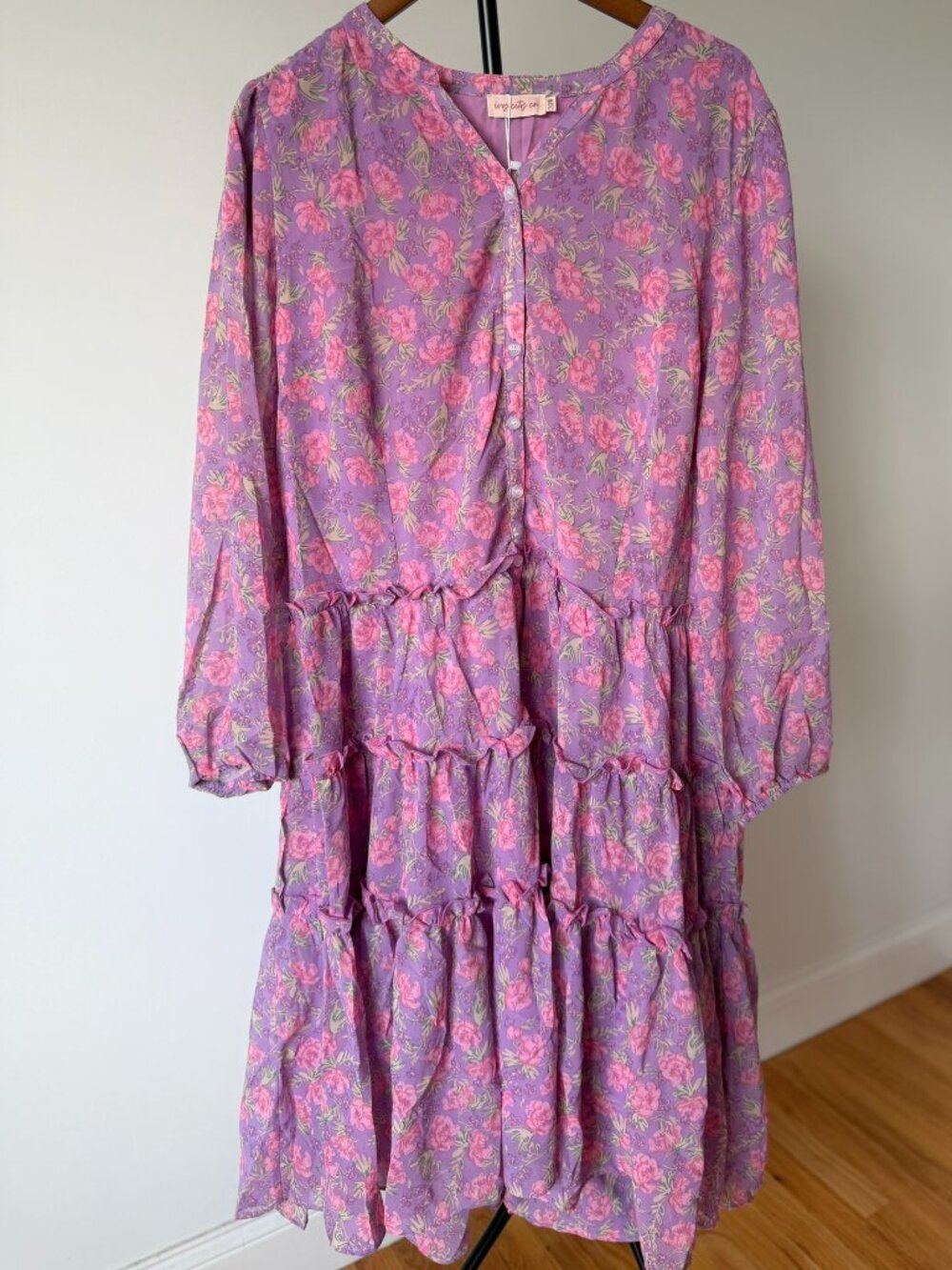 NWT IVY CITY CO. "LYDIA" DRESS IN PINK FLORAL (SIZE 20W)